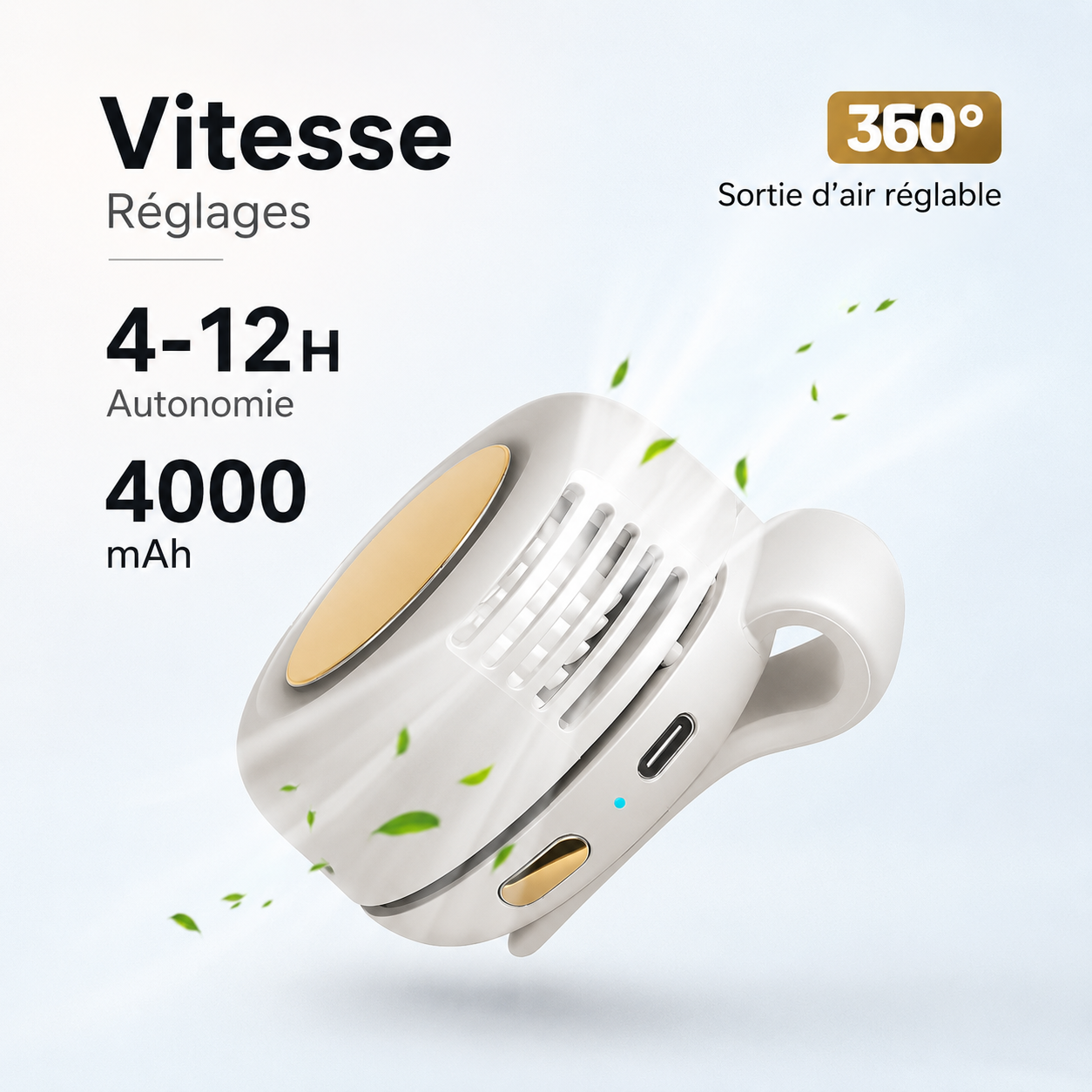 VentiFlor | Mini Ventilateur Portable USB-C Ultra Silencieux